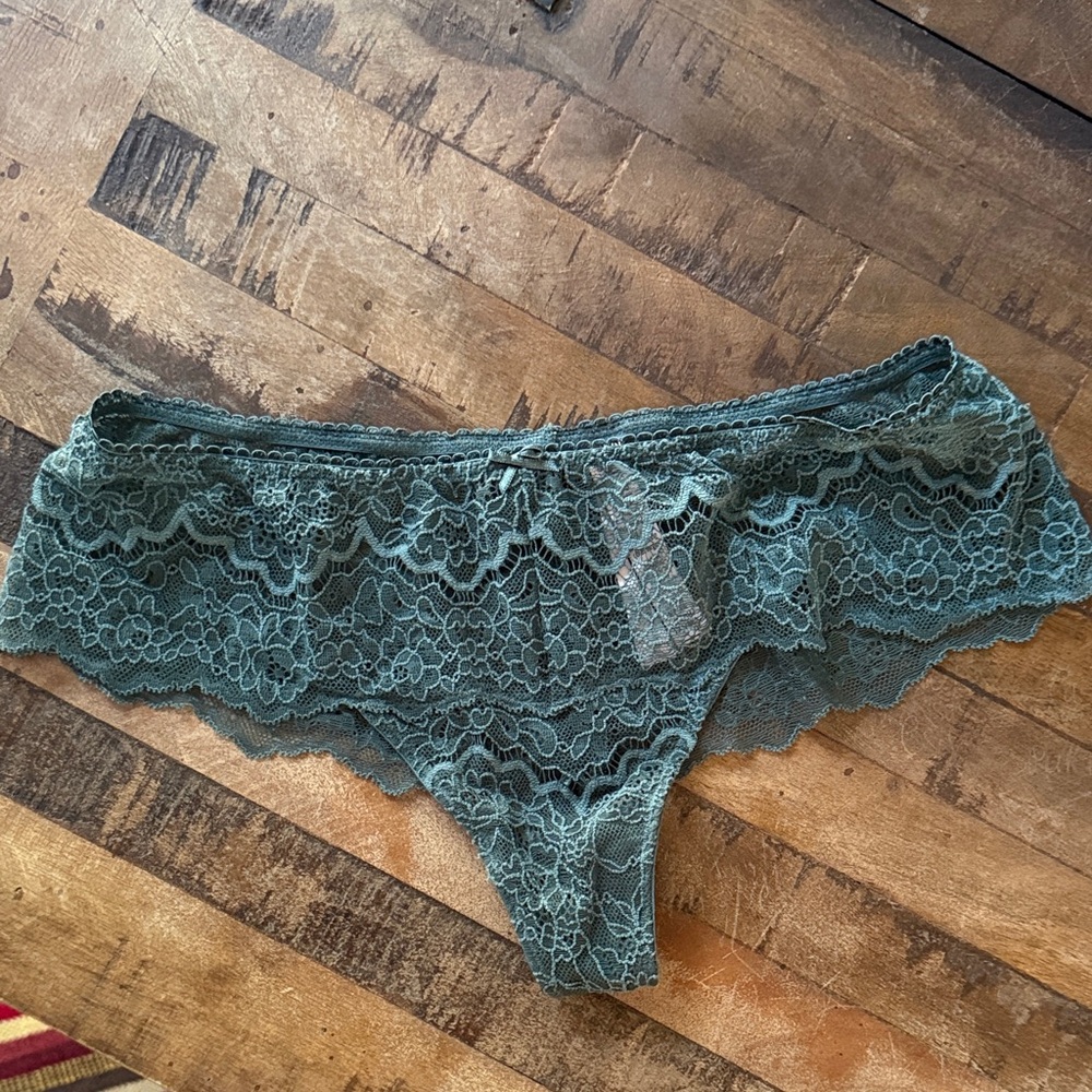 Victoria's Secret Lace Trim Panties in Teal